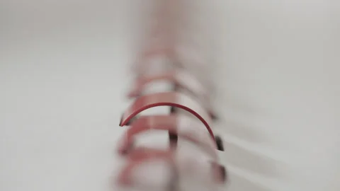 Turning pages of notebook detail Stock Footage 313526645