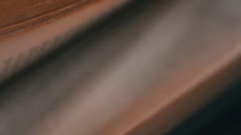 Turning the pages of an old book close-up Stock Footage 73381933