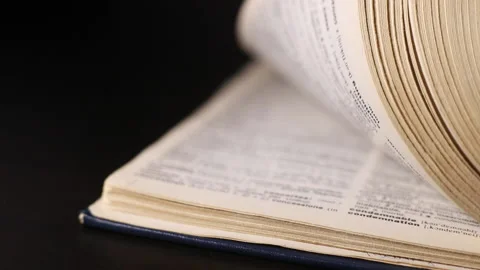 Turning the pages of a study book Stock Footage 135673860