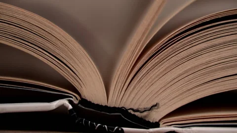 Turning Pages in a White Book Close Up Slow Mo Stock Footage 211683685