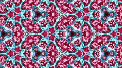 Turning pink blue ink hexagonal shapes backdrop, seamless loop Stock Footage 125056602