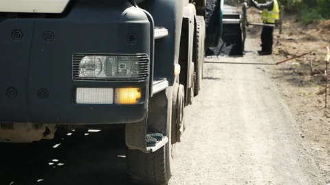 Turning point on the truck Stock Footage 89664598