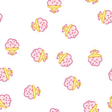 Turning pottery equipment vector seamless pattern Stock Illustration