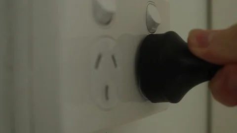 Turning Off The Power and Unplugging Stock Footage 86496517