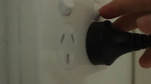 Turning on The Power Stock Footage 86496512