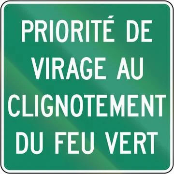 Turning Priority in Canada Stock Illustration