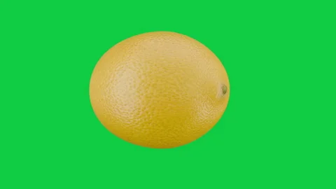 Turning Realistic Yellow Lemon isolate on Green Screen, Fruit food loop concept. Stock Footage 339818846