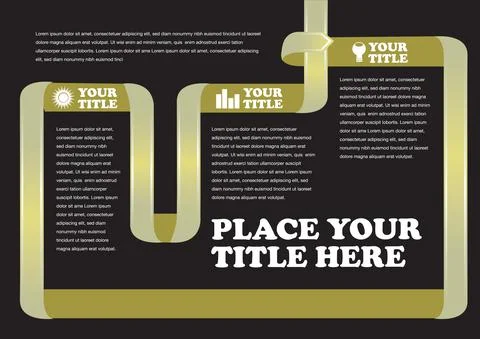 Turning Ribbon Background Page Layout Stock Illustration