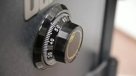 Turning Safe Combination Stock Footage 21277506