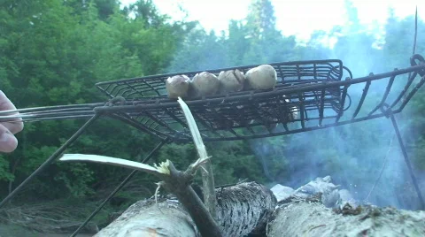 Turning sausages Stock Footage 808392