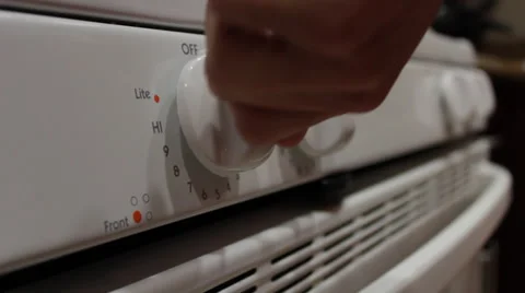 Turning Stove Off Stock-Footage 41719494