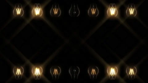 Turning on, switching off light bulbs or lamps. Electricity. Warm yellow light 스톡 동영상 162614455