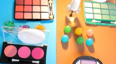 Turning Table - Cosmetics - Makeup 06 Stock Footage 61950443