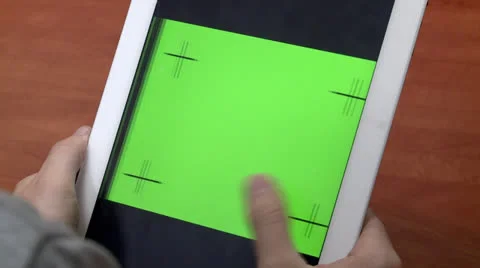 Turning Tablet to the Side 1 Stock Footage 22753507