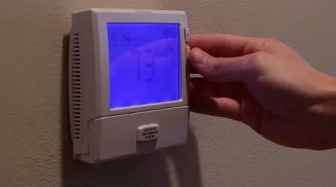 Turning Thermostat Down Video stock 41388168