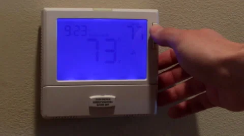 Turning Thermostat Up Video stock 41388850