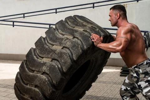 Turning tires Stock Photos