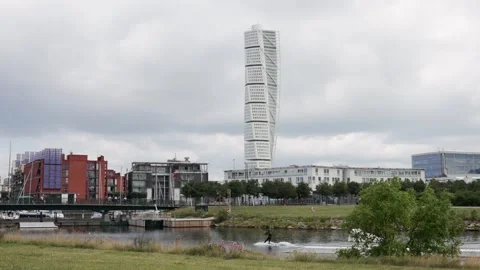 Turning Torso in Malmö, Sweden Stock Footage 313675052