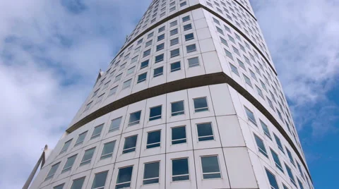 Turning torso spiral tower modern Stock Video Pond5