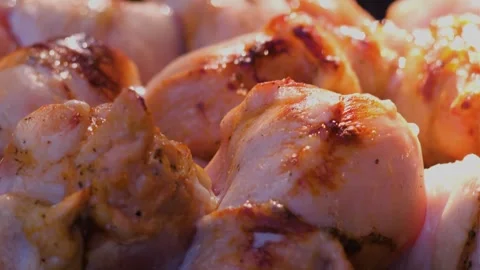 Turning the turkey meat over Stock Footage 247366175