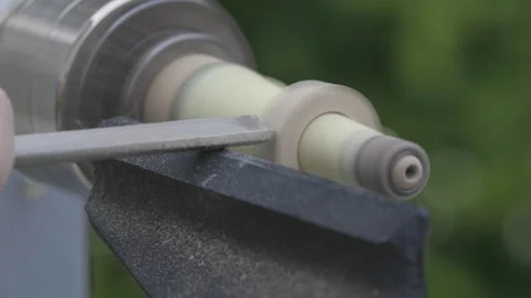 Turning a unique wooden ring Stock Footage 151487582
