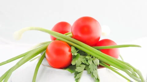 Turning vegetables HD Video stock 6699691