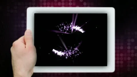 Turning vintage sphere on tablet Stock After Effects