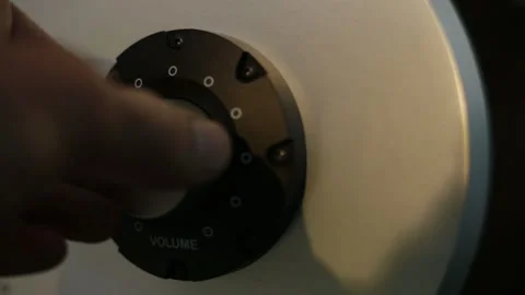 Turning Up The Volume, Close Up Stock Footage 146552357