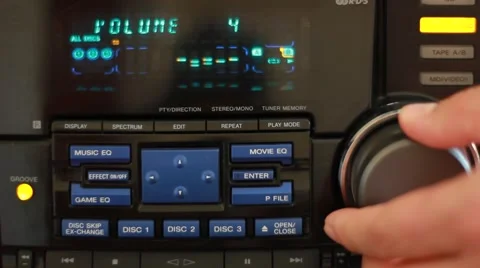 Turning up volume Stock Footage 42722802