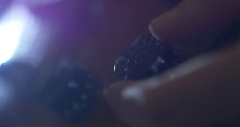 Turning volume knob on a guitar Stock Footage 89640398