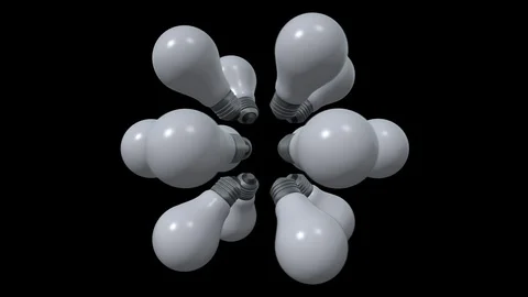 Turning White Bulbs Stock Footage 116283618