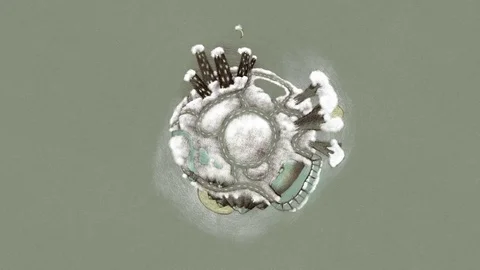 Turning Winter Globe Animation - HD, loop able 動画素材 70897640