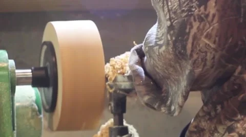Turning workshop wood Stock Footage 65391579