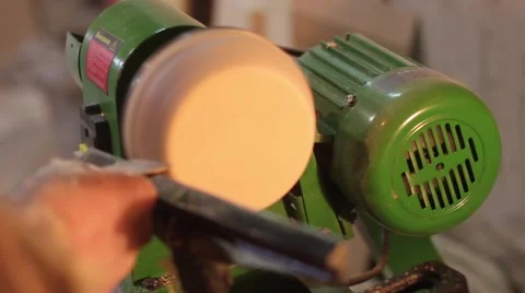 Turning workshop wood Stock Footage 65391588