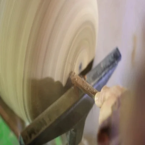 Turning workshop wood Stock Footage 69346336