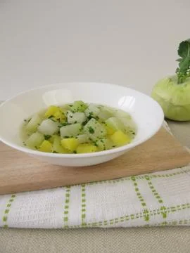 Turnip cappabe soup Stock Photos