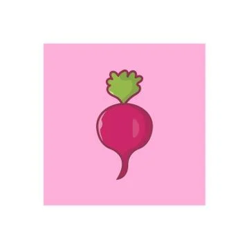 Turnip flat color icon Stock Illustration