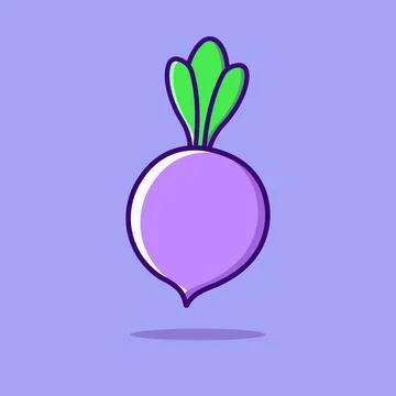 Turnip Icon Illustration Fruit Object clipart Turnip Stock Illustration