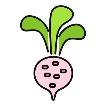 Turnip root vegetable icon design element Stock Illustration