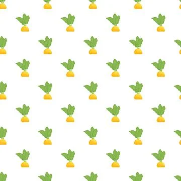 Turnip swede root vegetable seamless pattern background Stock Illustration