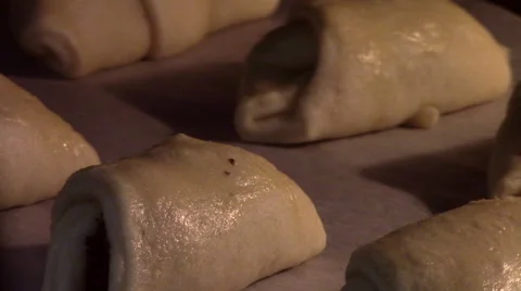 Turnover baking in the oven Stock Footage 53749135