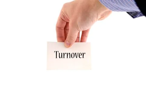 Turnover text concept Stock Photos