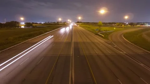 Turnpike Night Time Lapse Stock Footage 200881997
