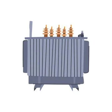 Turns electrical transformer cartoon vector illustration Stockillustratie