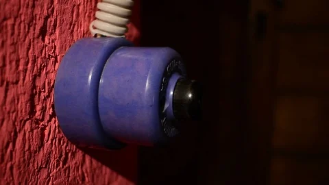 Turns off the light, retro switch Stock Footage 117590055