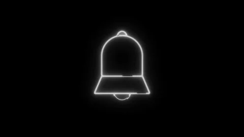 Turns Notifications On Bell hanging bell alert ring Icon Isolated. bell ico.. Video stock 303697522