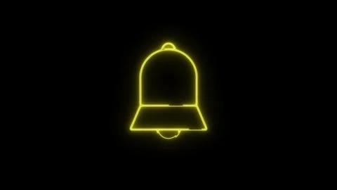 Turns Notifications On Bell hanging bell alert ring Icon Isolated. bell ico.. Video stock 303697523