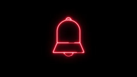Turns Notifications On Bell hanging bell alert ring Icon Isolated. bell ico.. Video stock 303697534