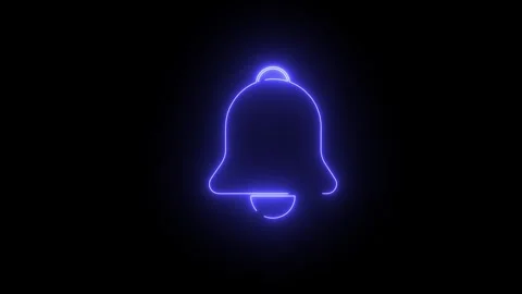 Turns Notifications On Bell hanging bell alert ring Icon Isolated. bell ico.. Stock Footage 303697558