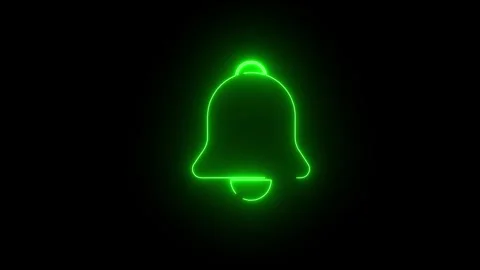 Turns Notifications On Bell hanging bell alert ring Icon Isolated. bell ico.. Stock Footage 303697575